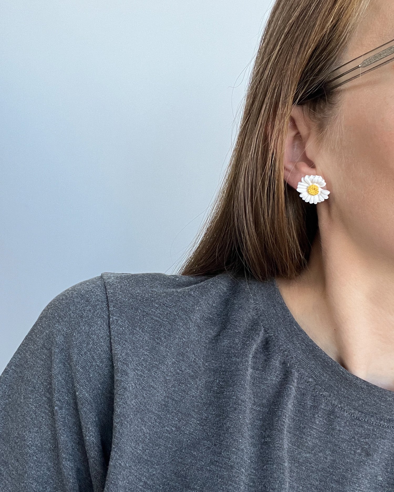 Stud earrings | Daisies_midi