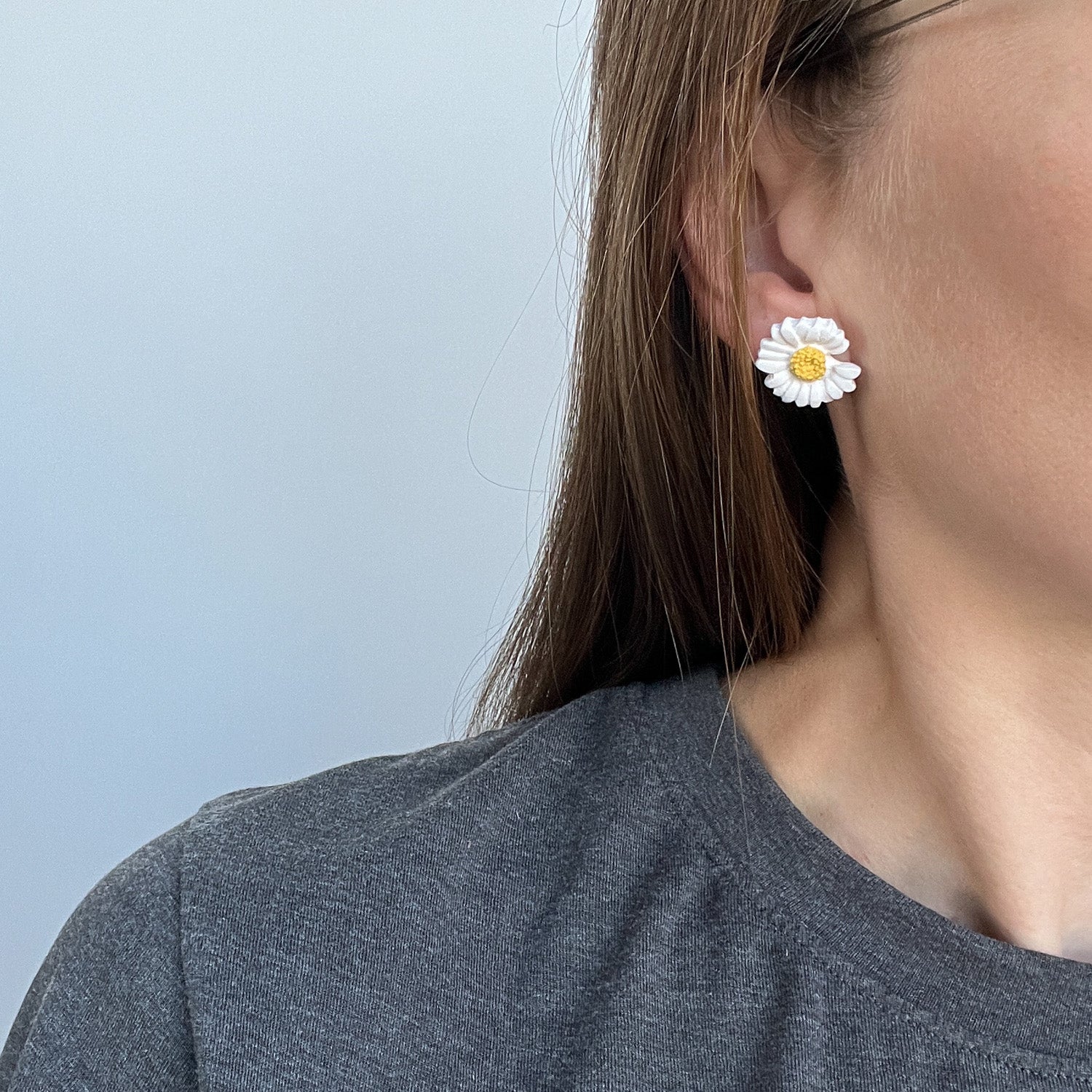 Stud earrings | Daisies_midi