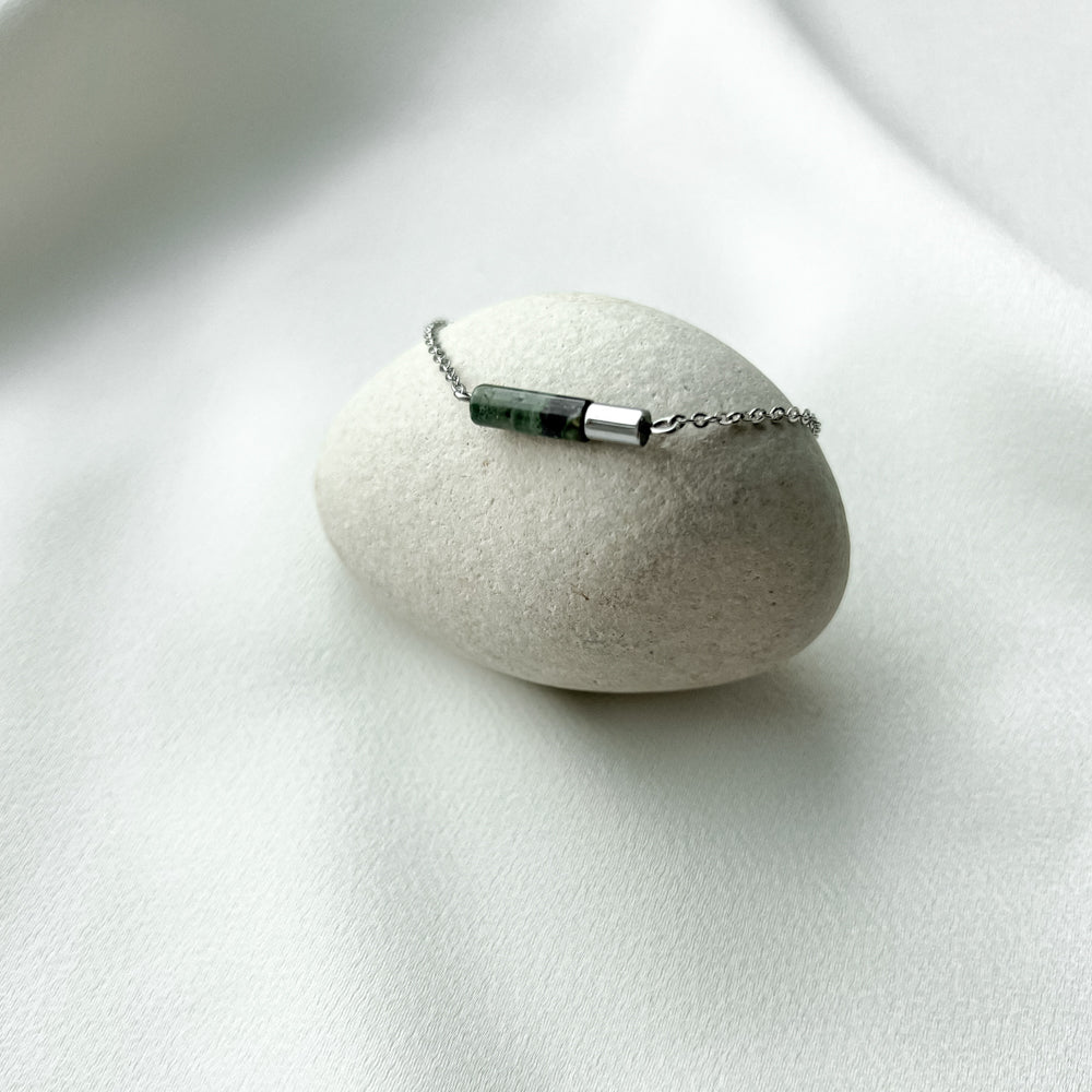 Natural stones minimal bracelets_stainless steel