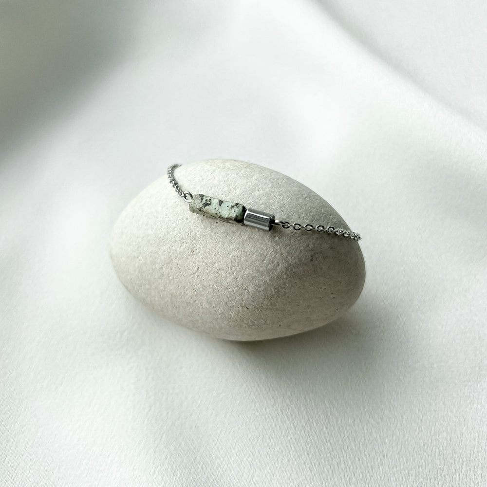 Natural stones minimal bracelets_stainless steel