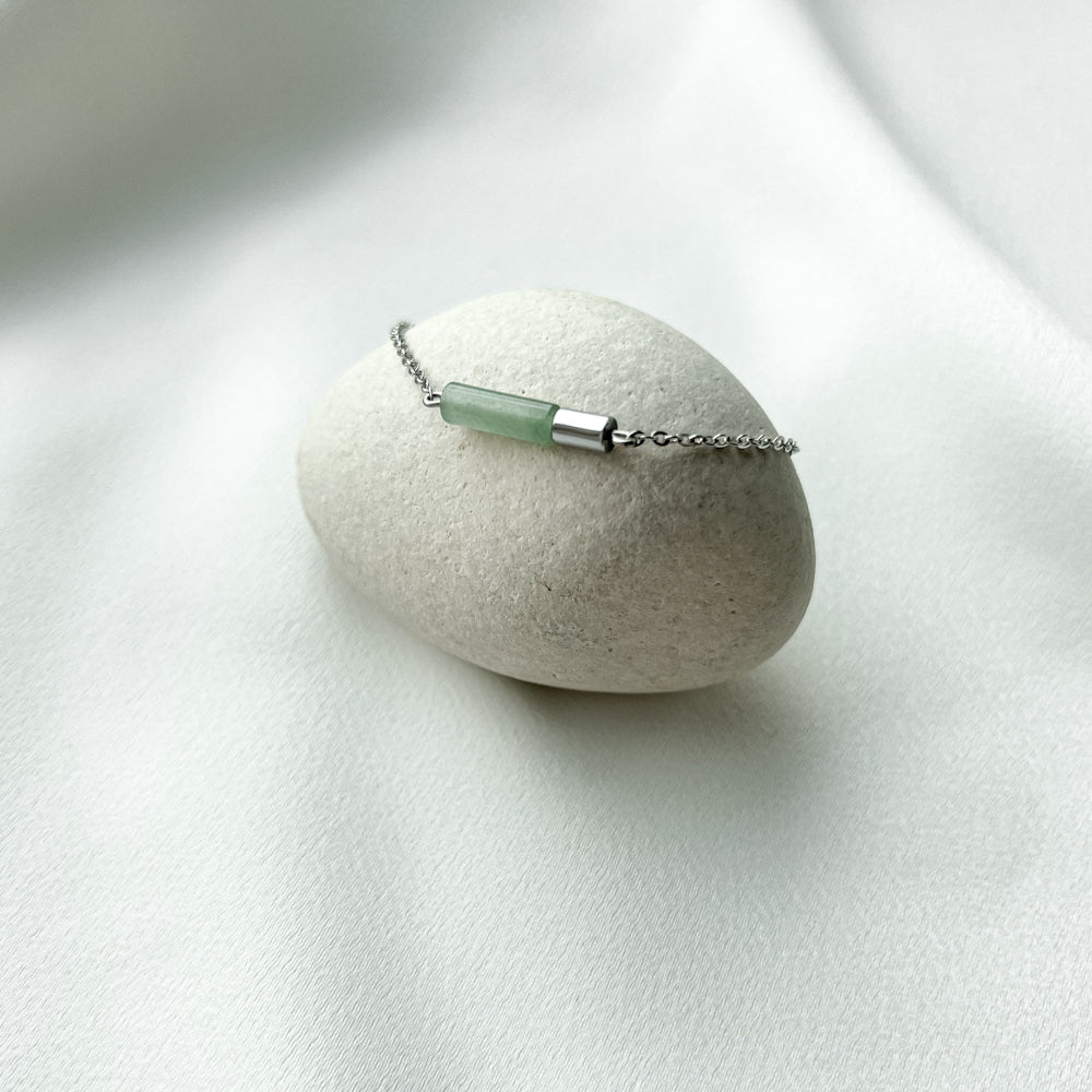 Natural stones minimal bracelets_stainless steel