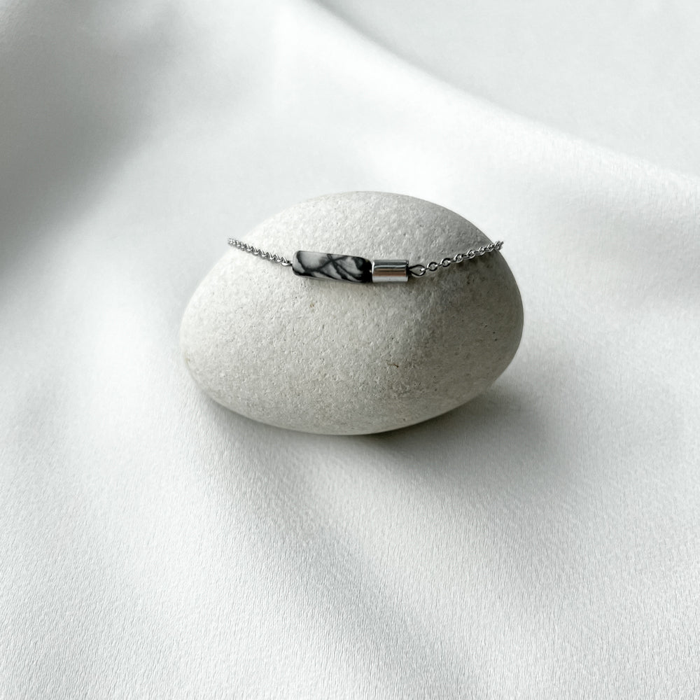 Natural stones minimal bracelets_stainless steel