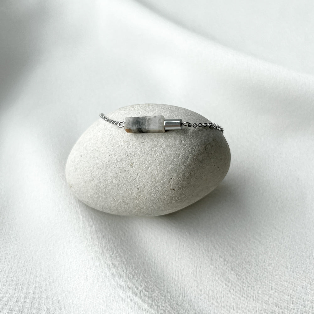Natural stones minimal bracelets_stainless steel