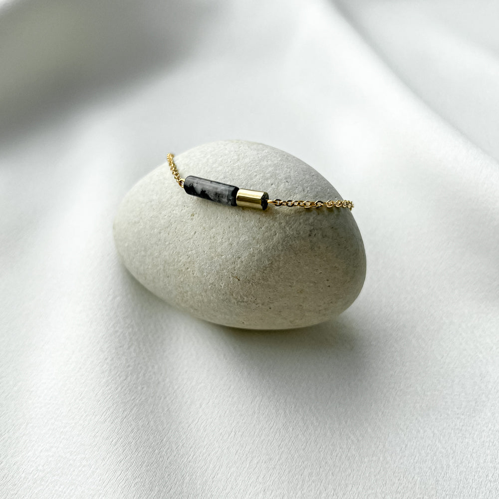 Natural stones minimal bracelets_gold plated stainless steel