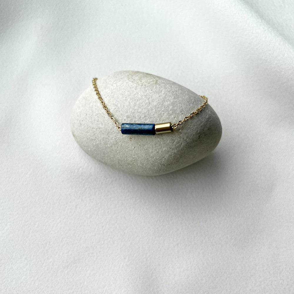 Natural stones minimal bracelets_gold plated stainless steel