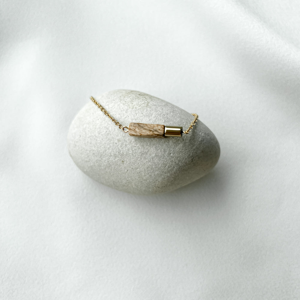 Natural stones minimal bracelets_gold plated stainless steel