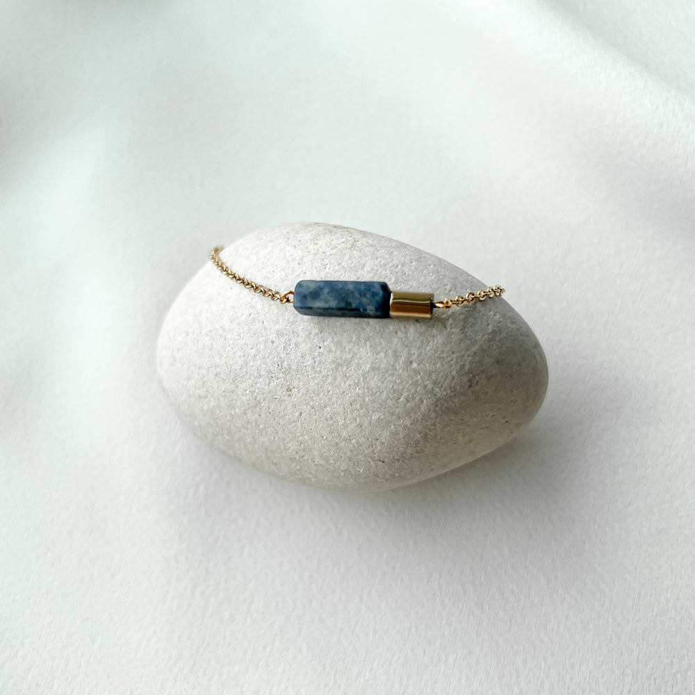 Natural stones minimal bracelets_gold plated stainless steel