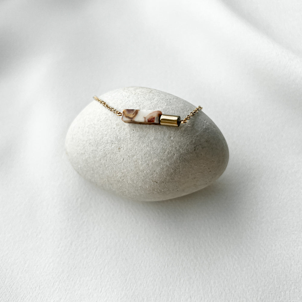 Natural stones minimal bracelets_gold plated stainless steel