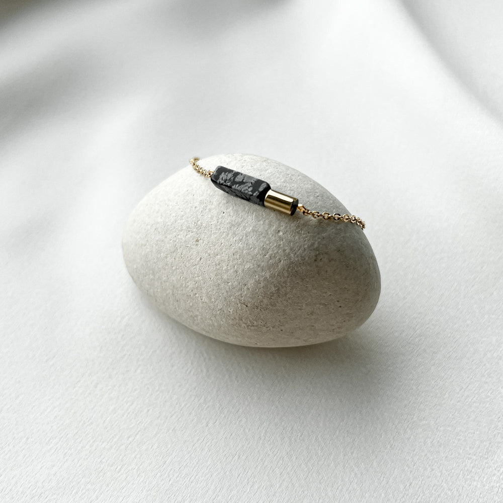 Natural stones minimal bracelets_gold plated stainless steel