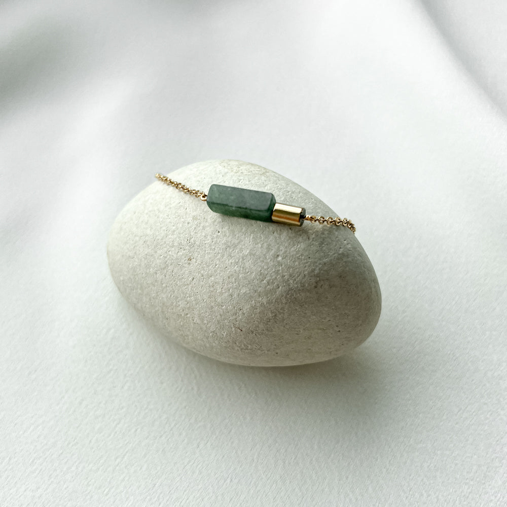 Natural stones minimal bracelets_gold plated stainless steel