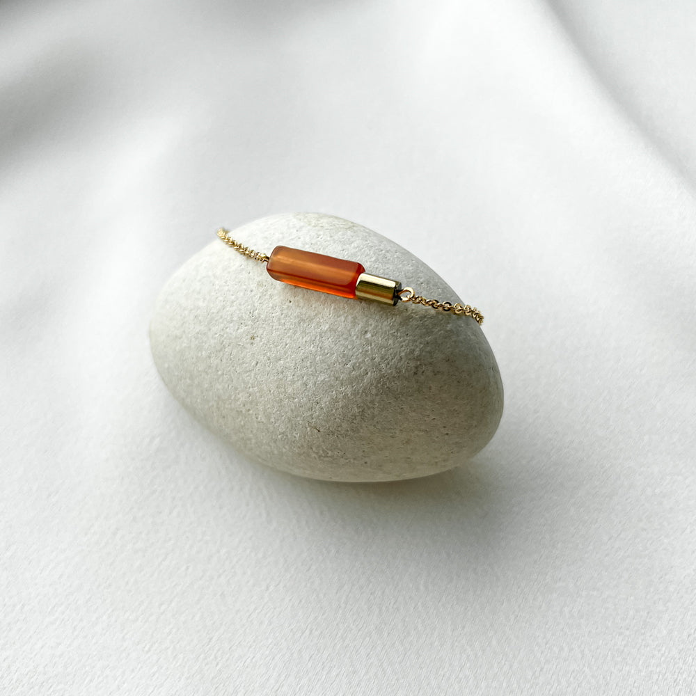 Natural stones minimal bracelets_gold plated stainless steel