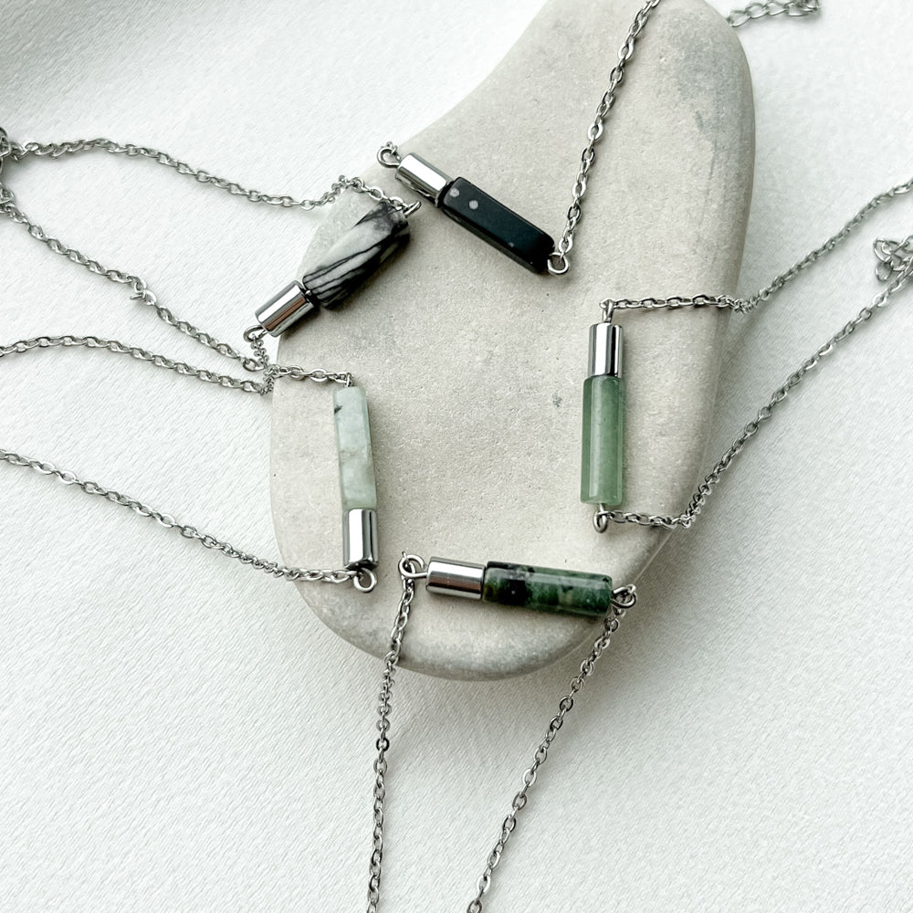 Natural stones minimal bracelets_stainless steel