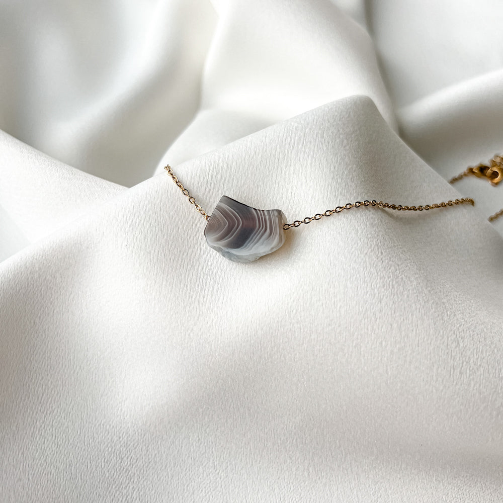 Agate chain necklace