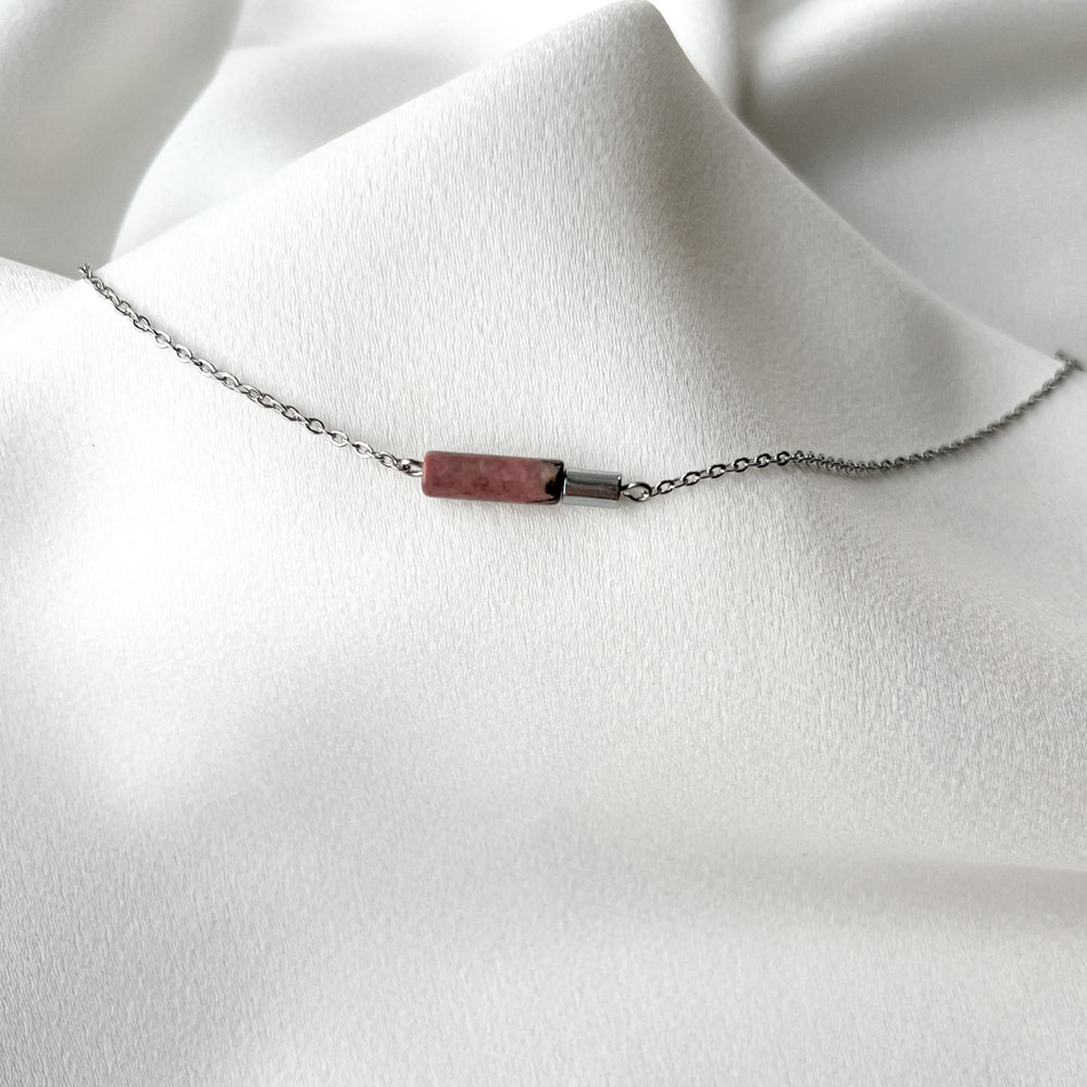 Rhodonit chain necklace