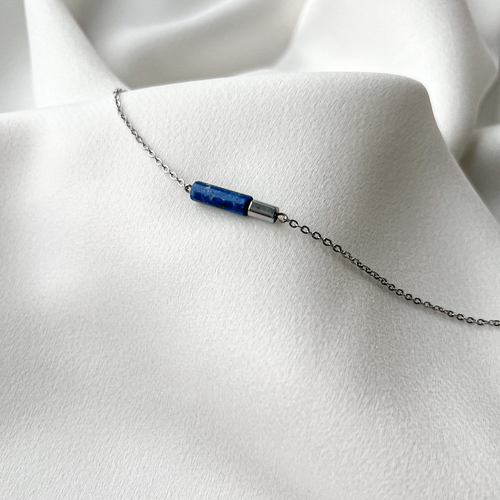 Lazurite chain necklace