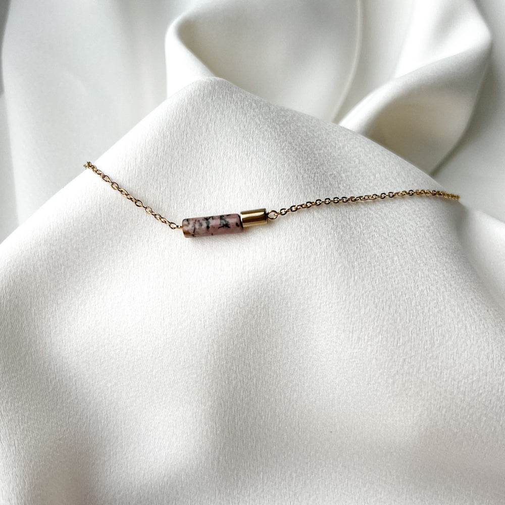 Rhodonit chain necklace