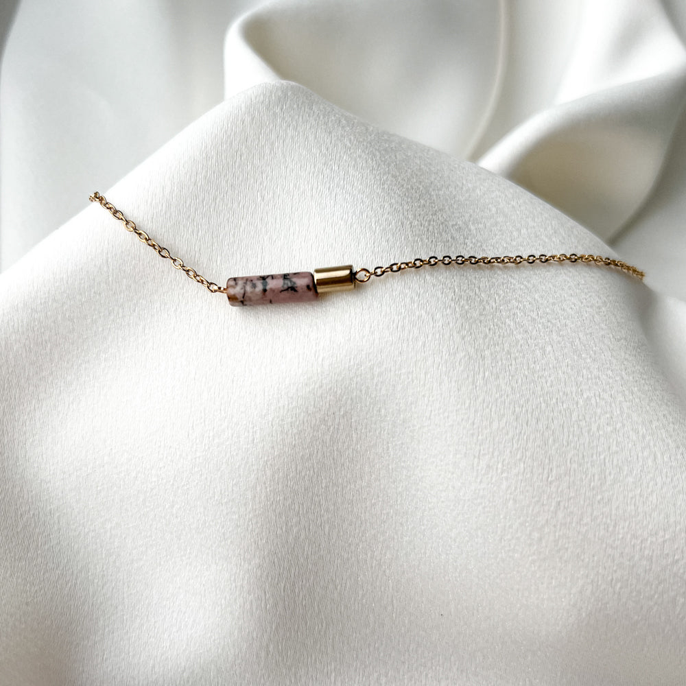 Rhodonit chain necklace