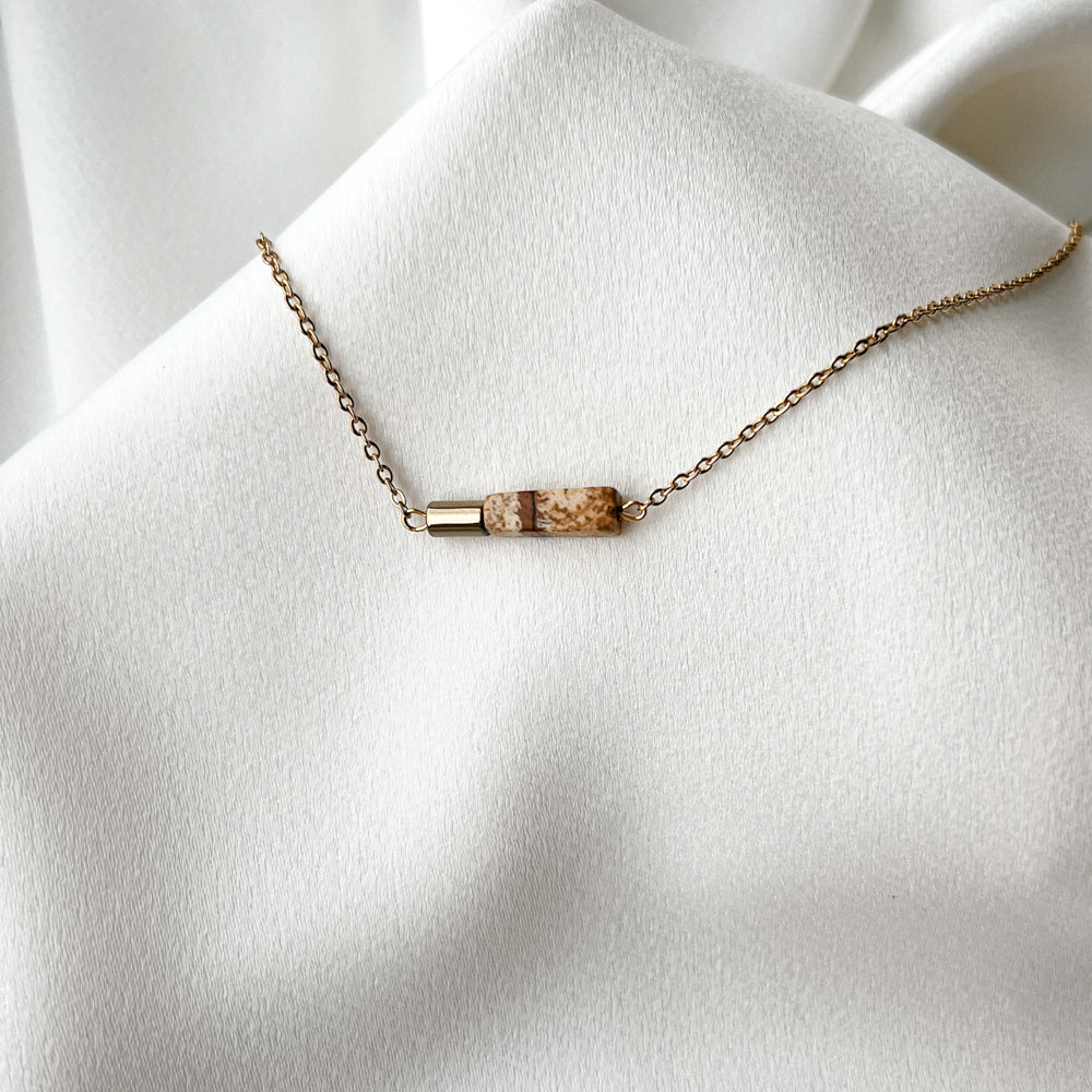 Picture jasper chain necklace