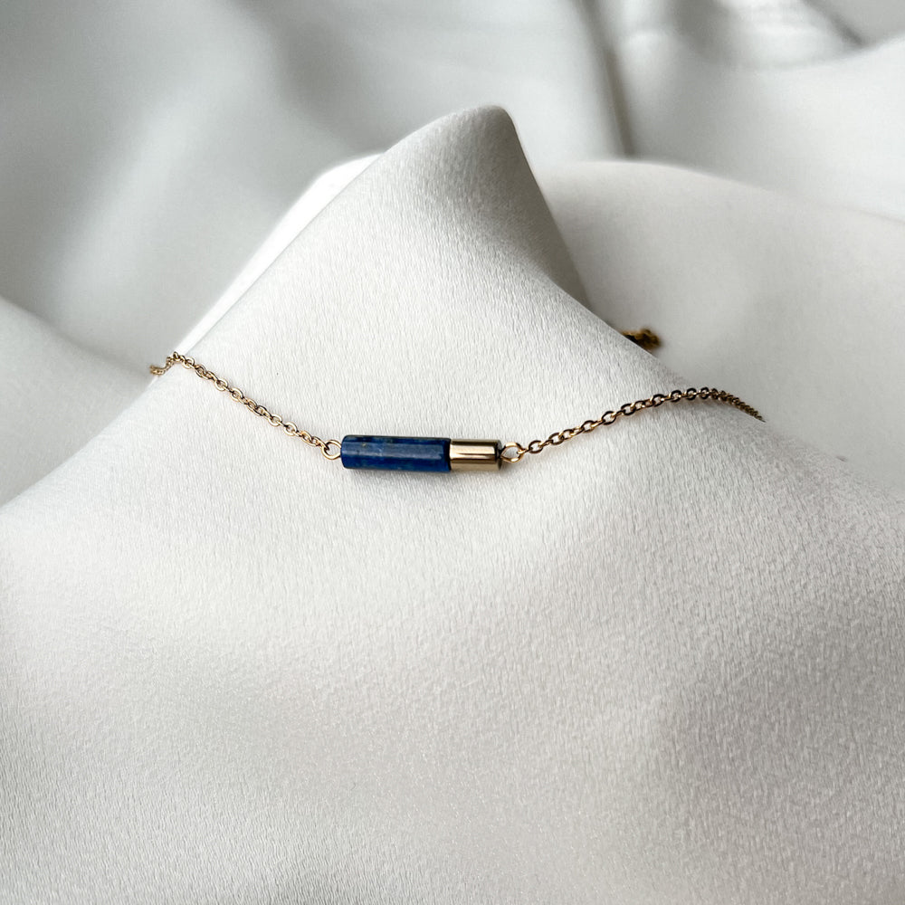 Lazurite chain necklace