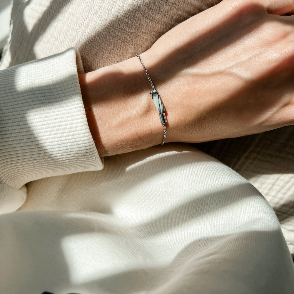 Natural stones minimal bracelets_stainless steel