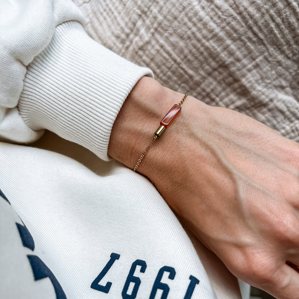 Natural stones minimal bracelets_gold plated stainless steel