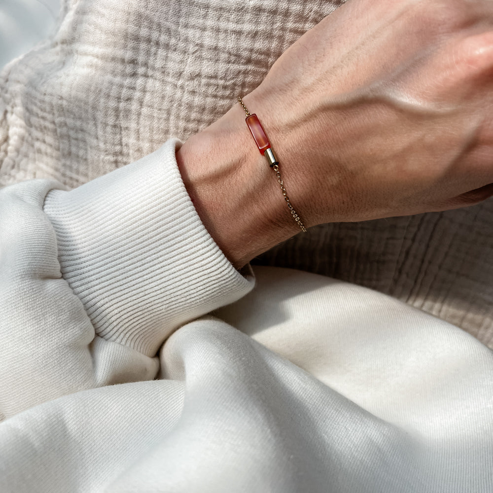 Natural stones minimal bracelets_gold plated stainless steel