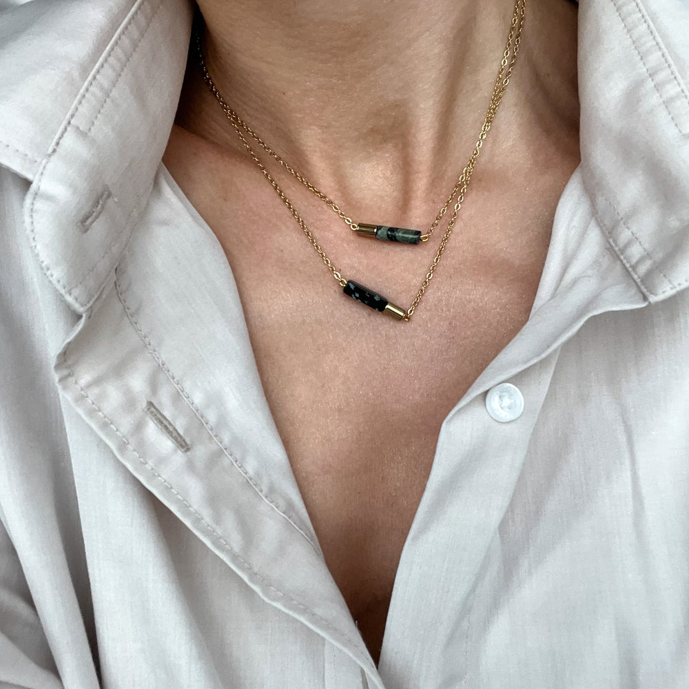Kambaba jasper chain necklace