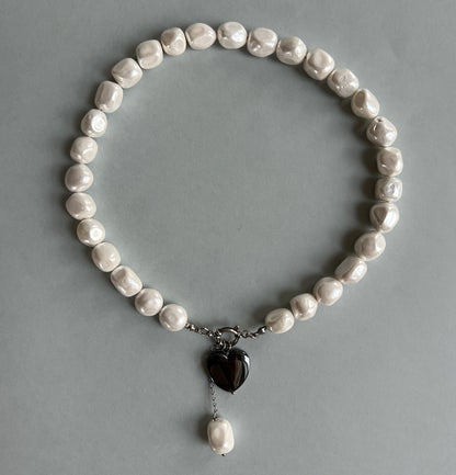 Pearl heart necklace