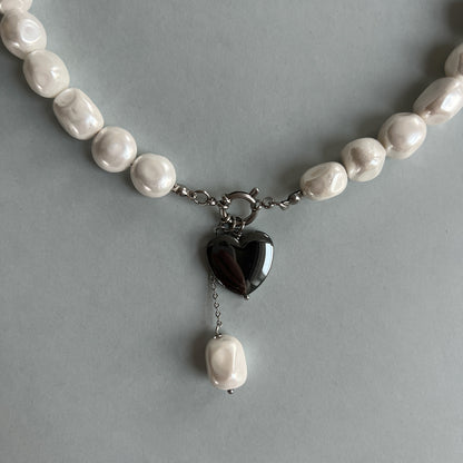 Pearl heart necklace