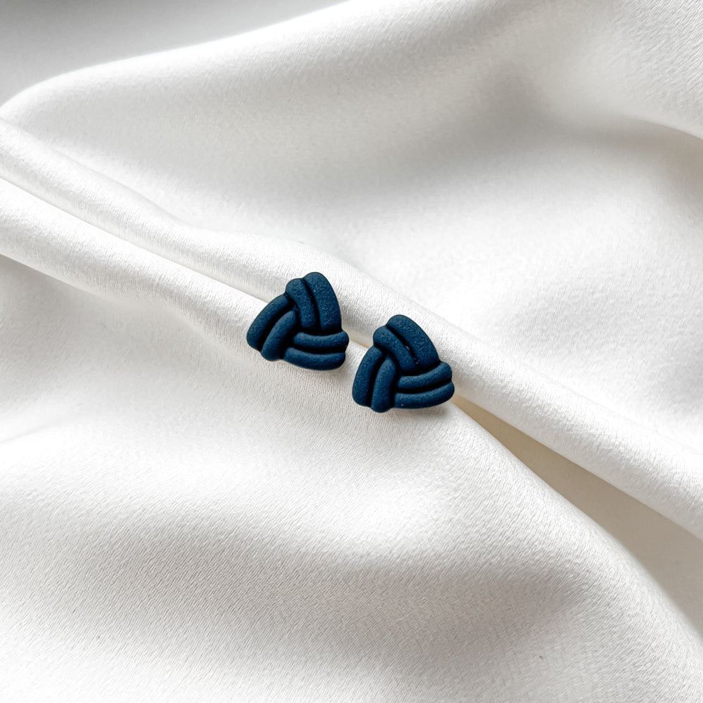 Earrings | Sea shell_dark blue