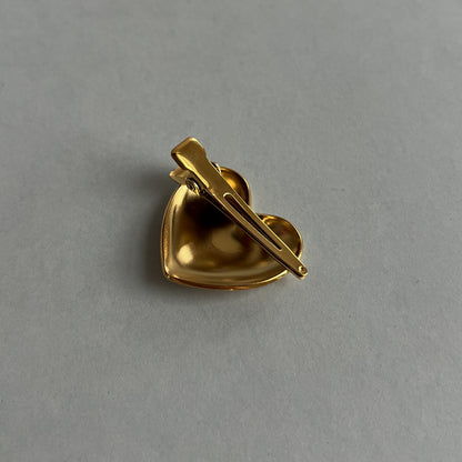 Gold colour hair clip_heart