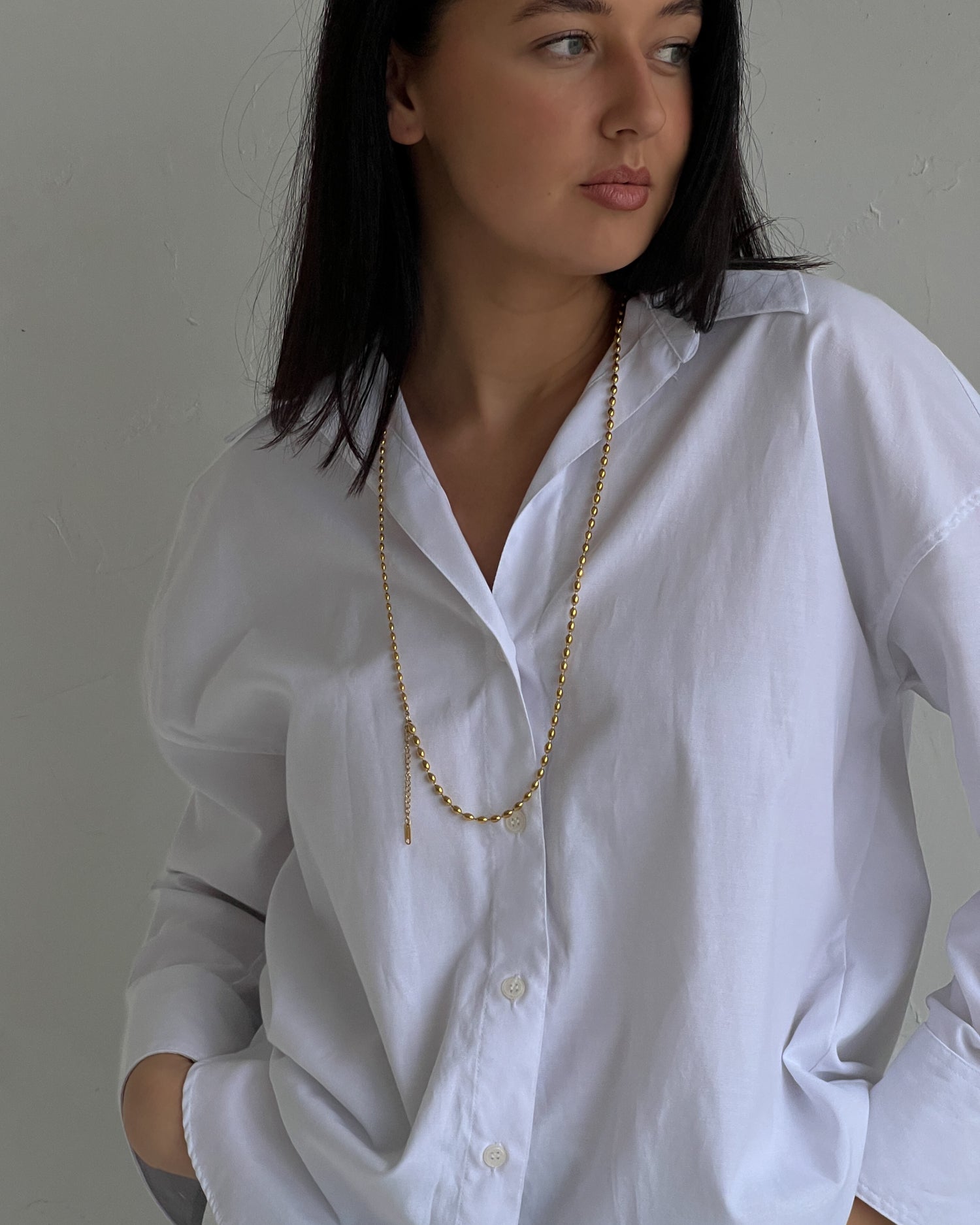 Minimalistic double chain necklace