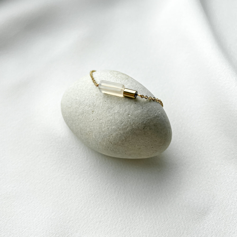 Natural stones minimal bracelets_gold plated stainless steel