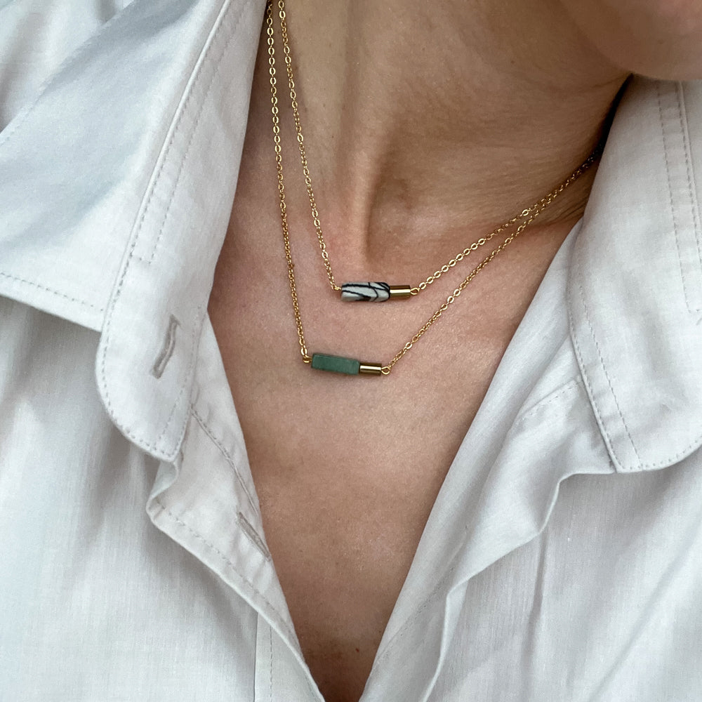 Picasso jasper chain necklace