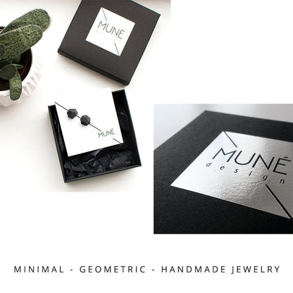 Geometric earrings - KUB_black