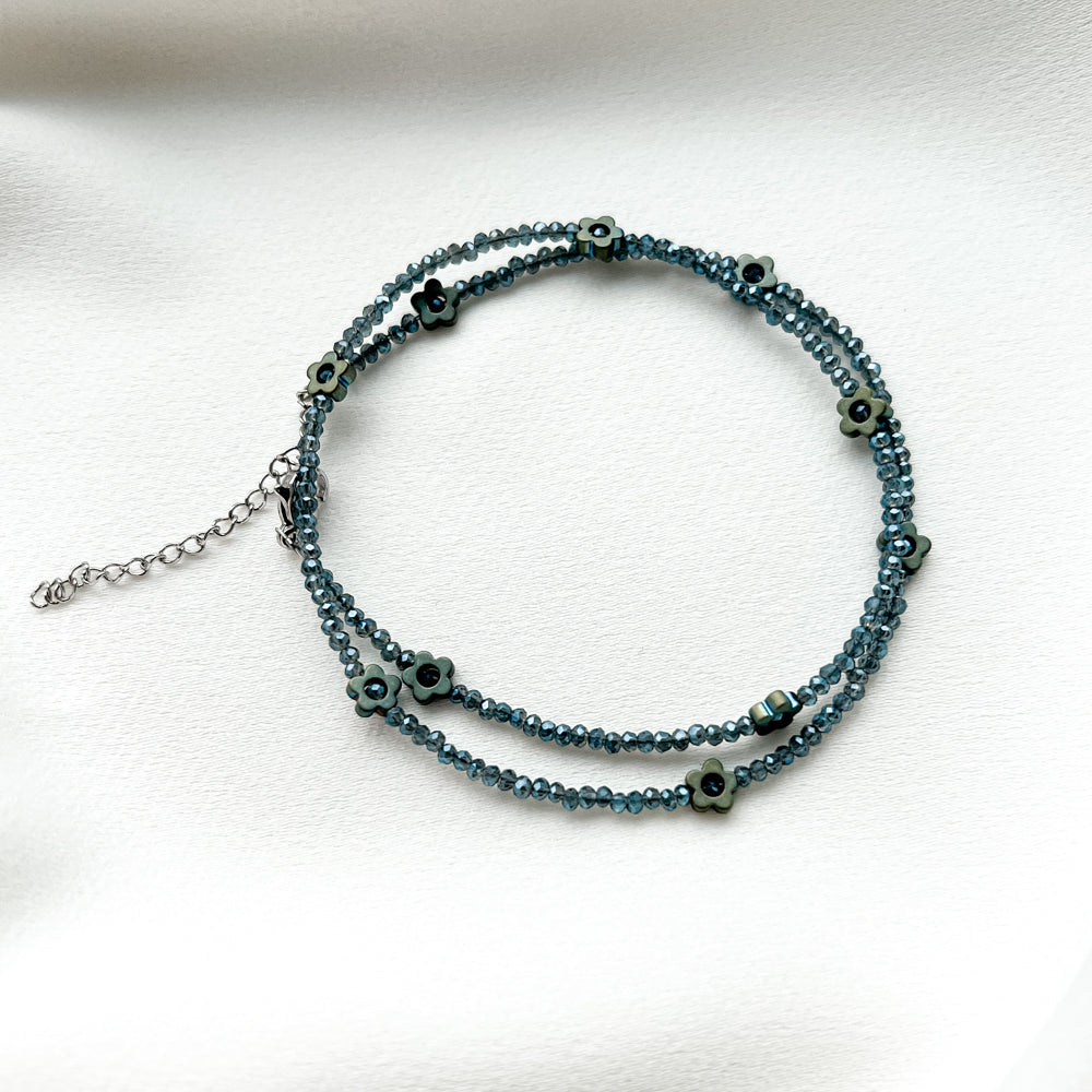 Necklace - Minimal_Flowers _Blue