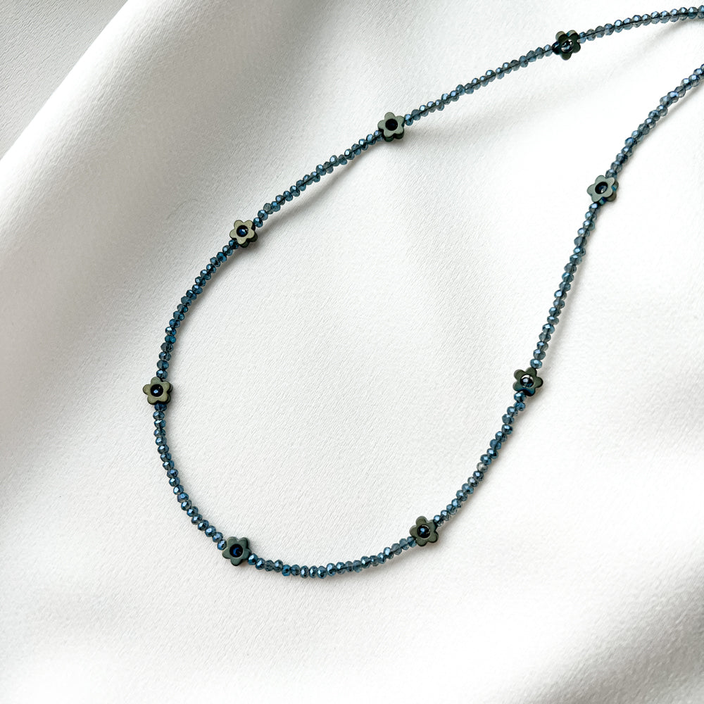 Necklace - Minimal_Flowers _Blue