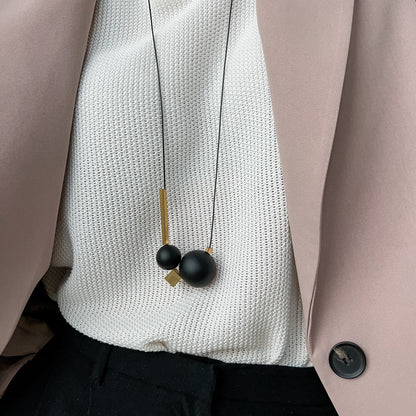 Black Modern Necklace - Simply N8