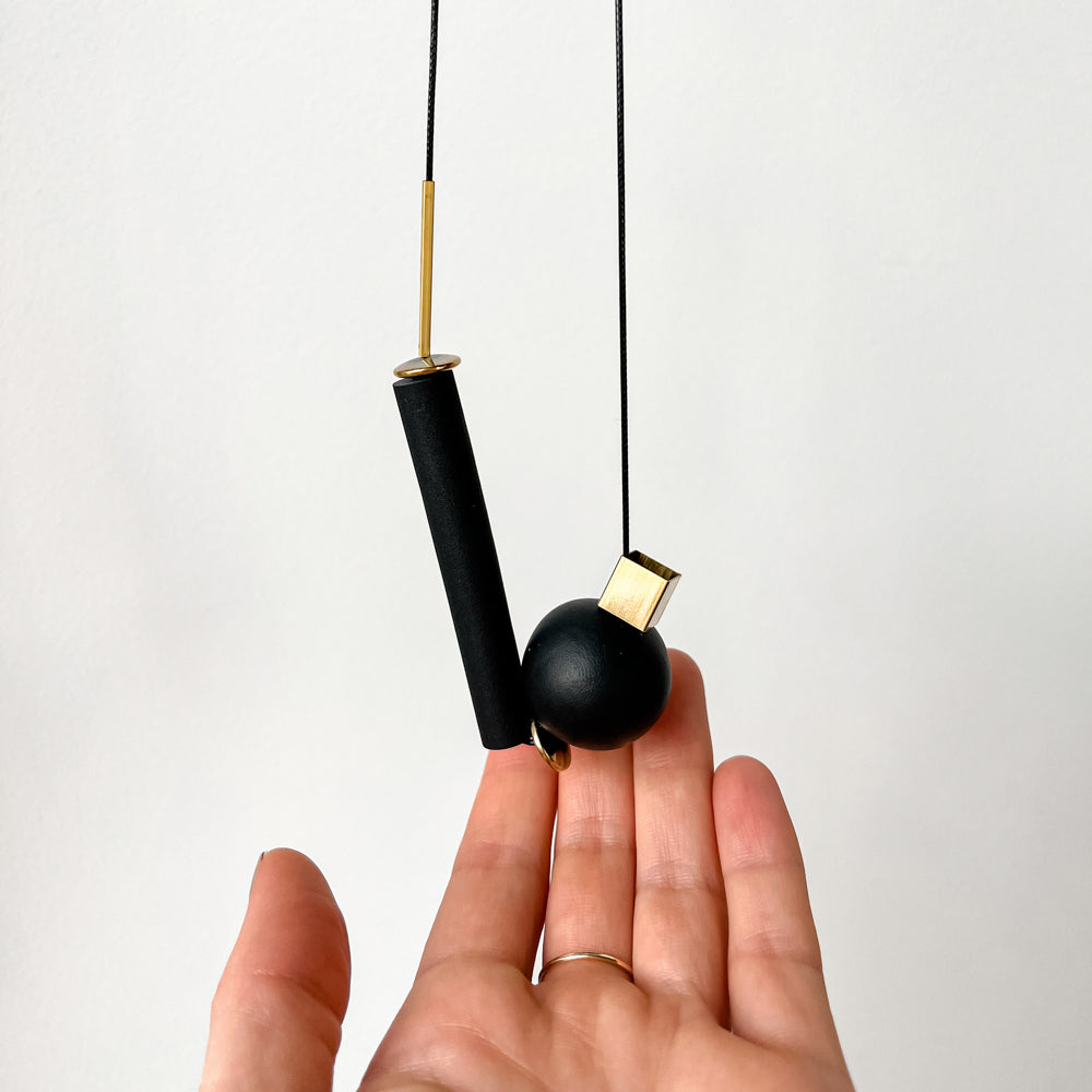 Black Modern Necklace - Simply N6