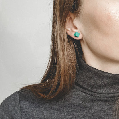 Geometric earrings - KUB_green