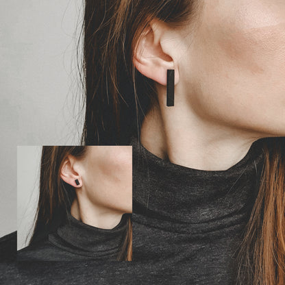 Geometric earrings - PSK_ma_black